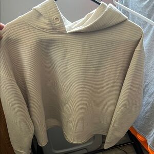 Cream Ribbed Women's Sweater